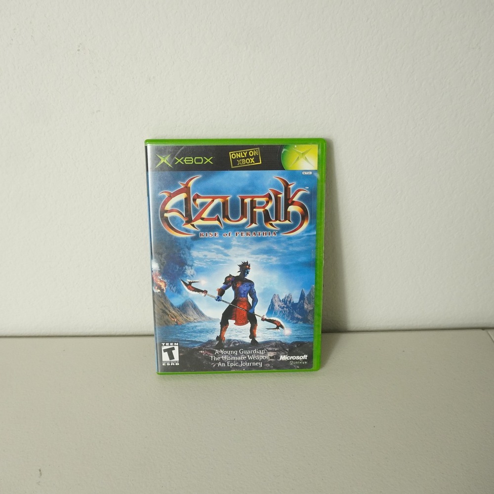 Microsoft Azurik Rise of Perathia Xbox NTSC‎ Original Case Manual Complete